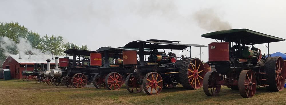 Steam row at the Nowthen Threshing Show.