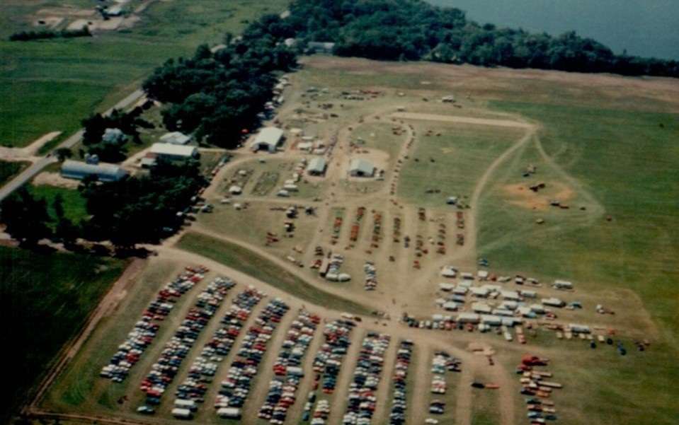 Aerial of the early Nowthen showgrounds.