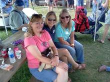 TRUDY, NANCY, AND JULIE, RELAX AT THE 2011 NOWTHEN THRESHING SHOW